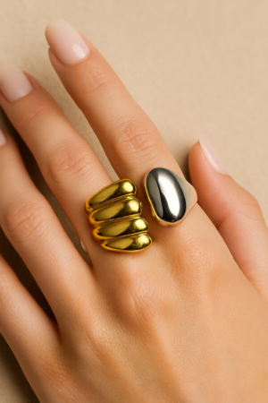 Dual Tone Wave Adjustable Ring