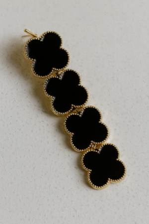 Midnight Clover Hair Pins