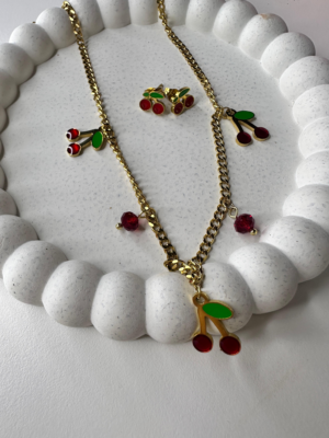 Sweet Cherry Charm Set 🍒✨