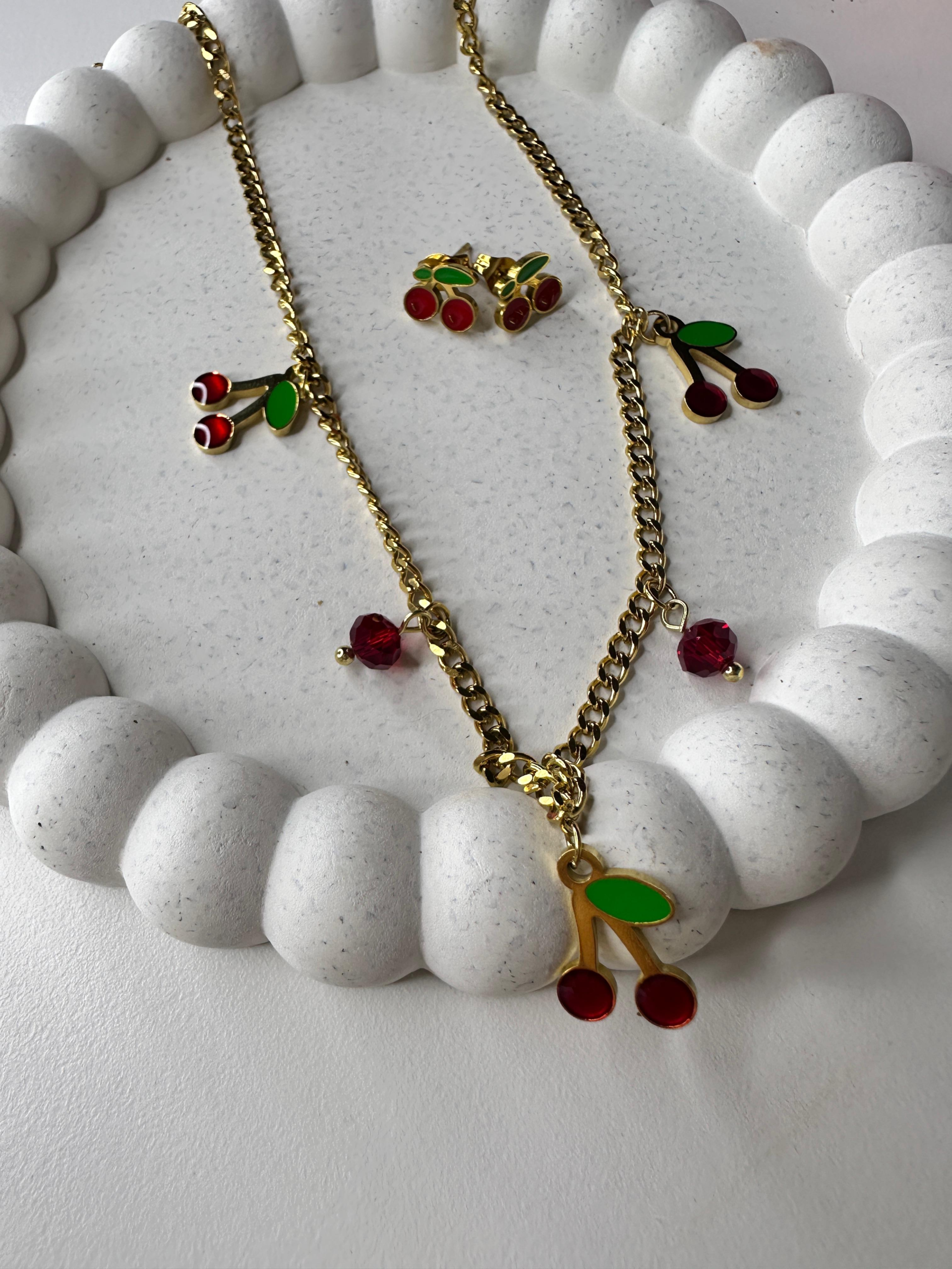 Sweet Cherry Charm Set 🍒✨
