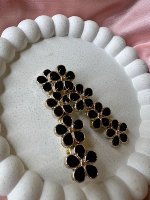 Noir Blossom Hair Barrettes