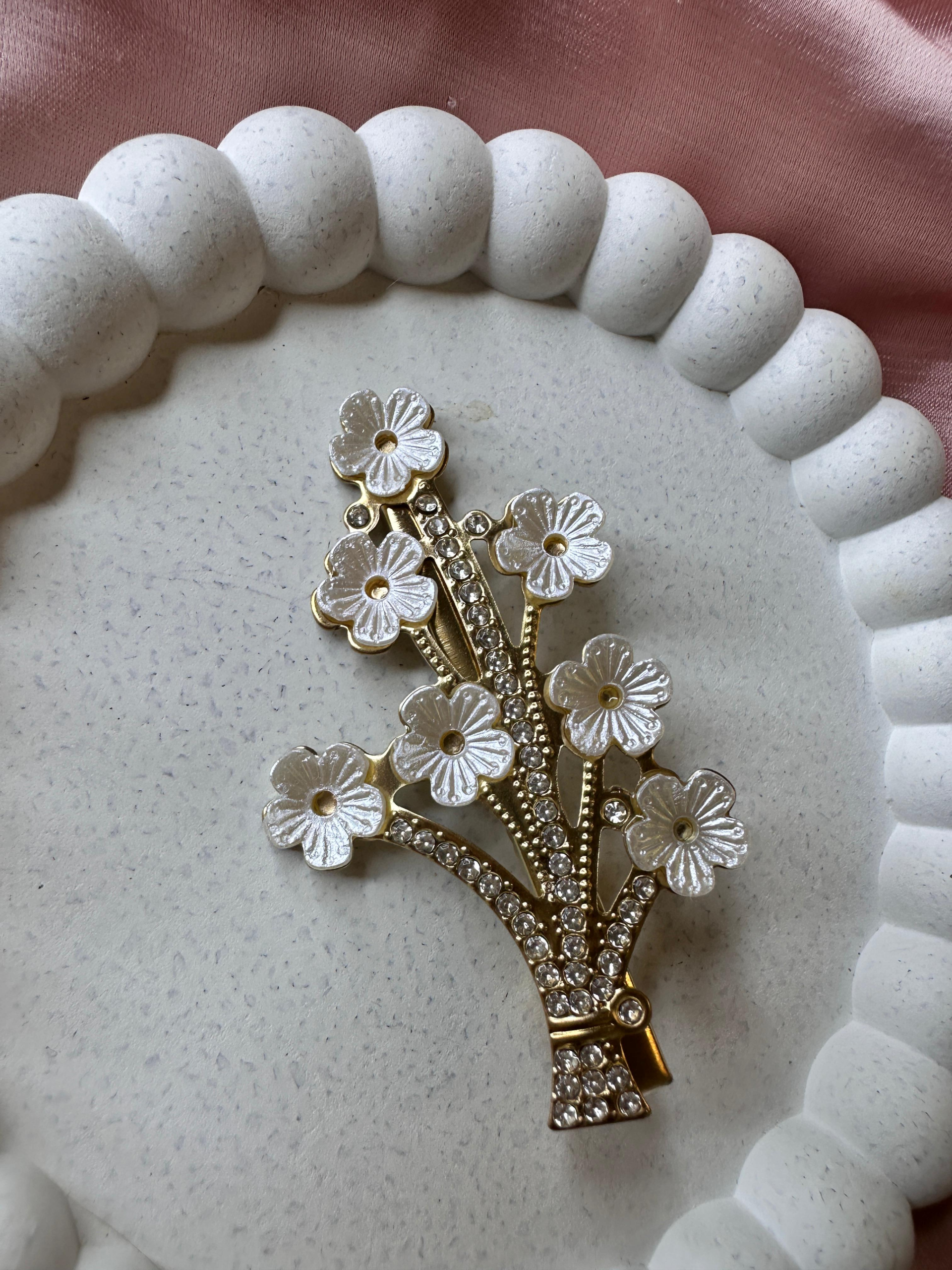 Crystal Bloom Bouquet Hair Pins