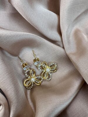 Rhinestone Clover Pearl Drops 🍀✨