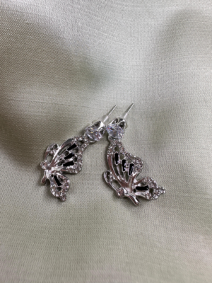 Crystal Butterfly Dangle Earrings