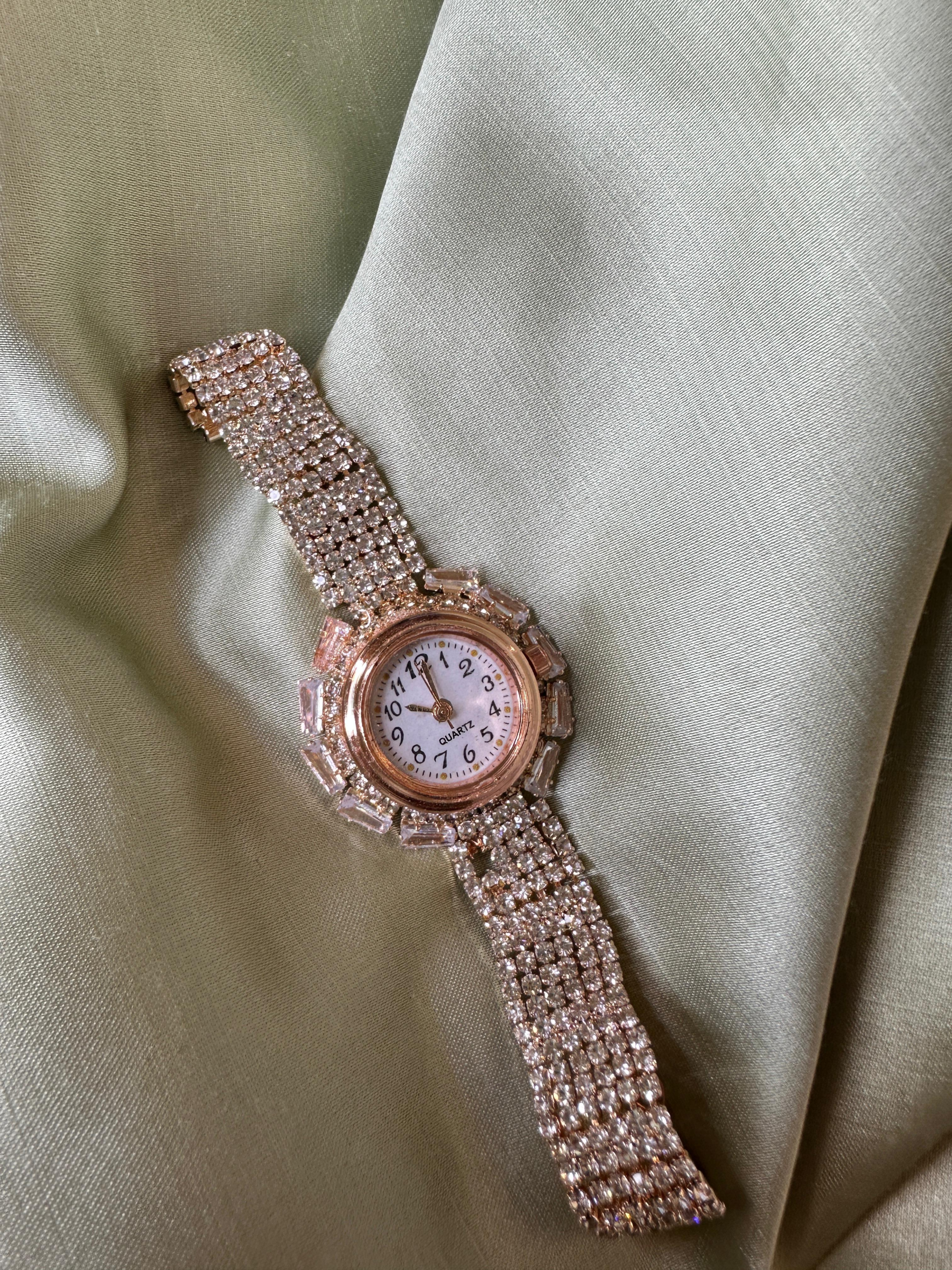 Rose Radiance Crystal Watch 🌸✨