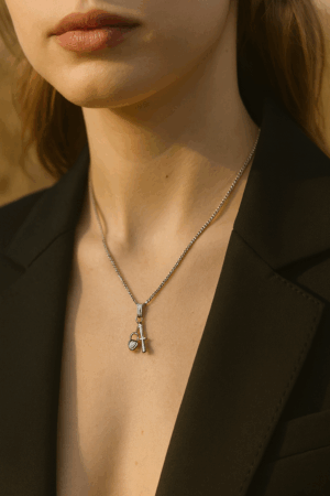 🔑 Silver Lock & Key Necklace ✨🤍