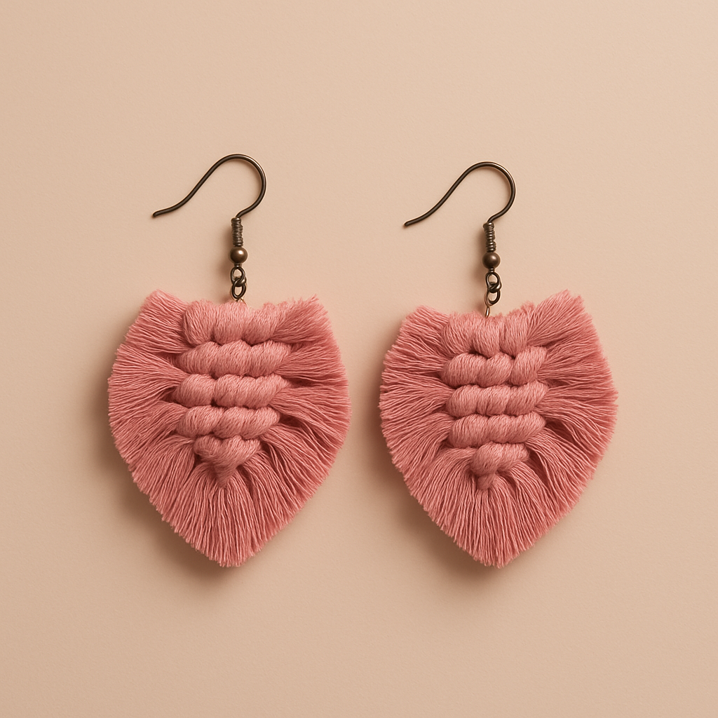 🌸 Blush Tassel Boho Earrings ✨