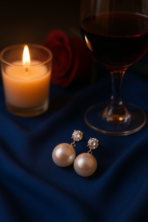 💎 Crystal & Pearl Drop Earrings ✨🤍