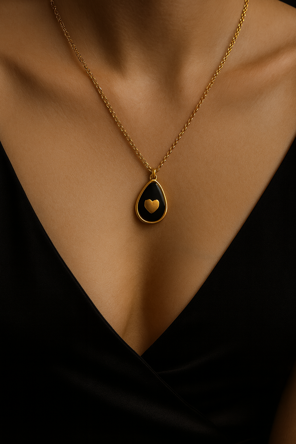 Golden Drop Anti-Tarnish Necklace 💧✨