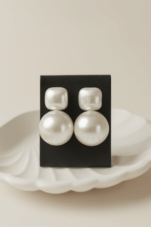 Luxe Pearl Duo Stud Earrings