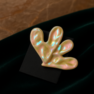Iridescent Coral Statement Earrings