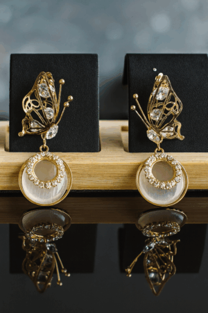 🦋 Butterfly Charm Statement Earrings