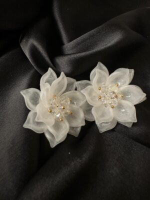 🌼 Crystal Bloom Flower Earrings