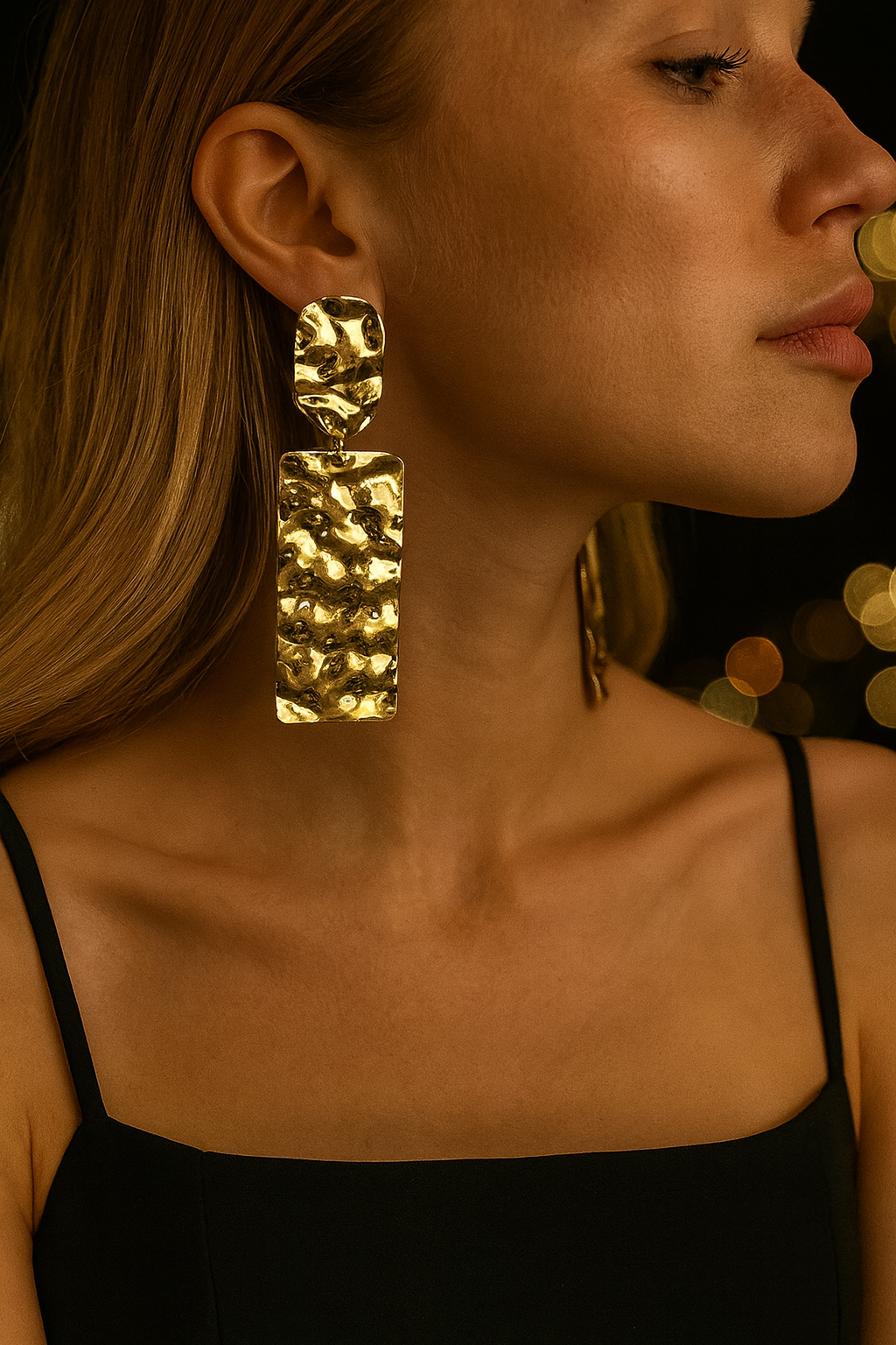 💫 Golden Melt Statement Earrings