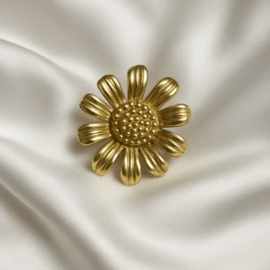 🌼 Golden Bloom Statement Ring