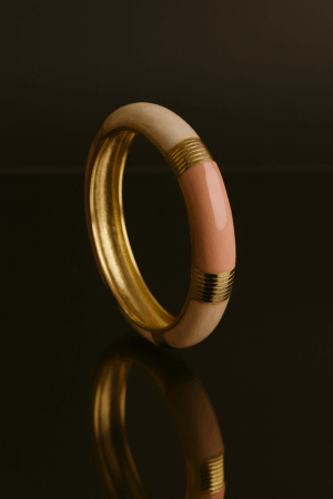 🌸 Blush Enamel Minakari Bracelet