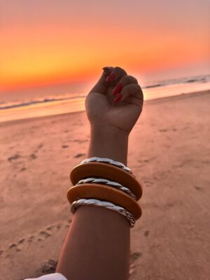 Caramel Rope Metallic Wrist Stack