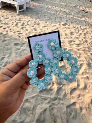 Ocean Bloom Circle Earring