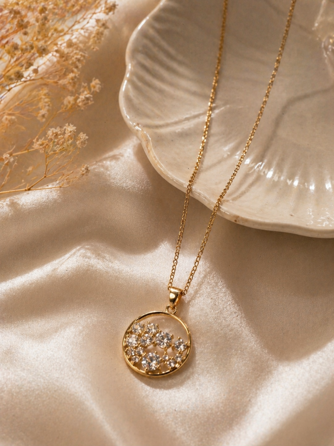Starlume Crystal Cluster Pendant Necklace