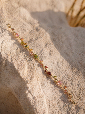 Rainbow Tulip Vine Gold Bracelet