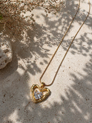 Crystal Heart Pendant Necklace