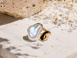 Aurora Pearl Adjustable Ring