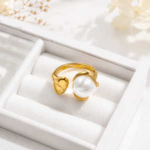Luna Pearl Adjustable Ring
